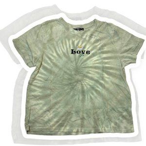 Love Face & Lazy Days Graphic Tie Dye Shirt- size medium